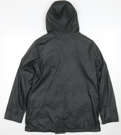 Womens UK Size 8 Dorothy Perkins Black Rain Coat