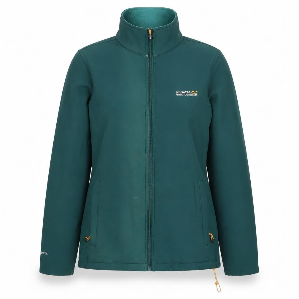 Womens UK Size 14 Regatta Green Soft Shell