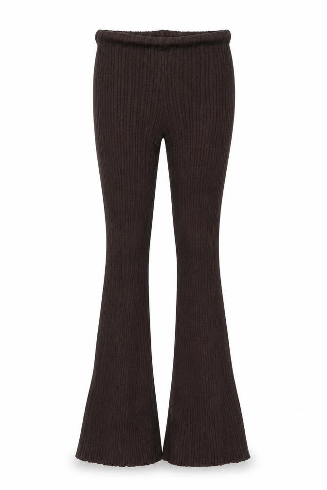 Womens UK Size XS Unknown  Flared Brown Trousers
