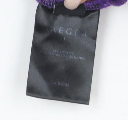 Jaeger Women's Purple Scoop Neck T-Shirt, Size L, Casual