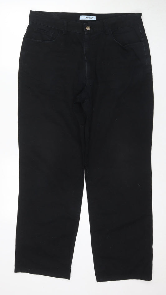 Zantos Men's Black Jeans, Size 36, Regular Fit