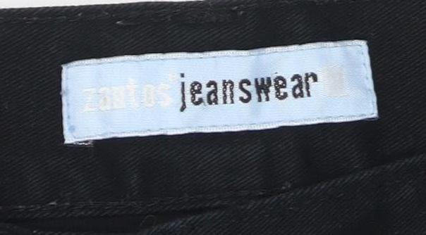 Zantos Men's Black Jeans, Size 36, Regular Fit