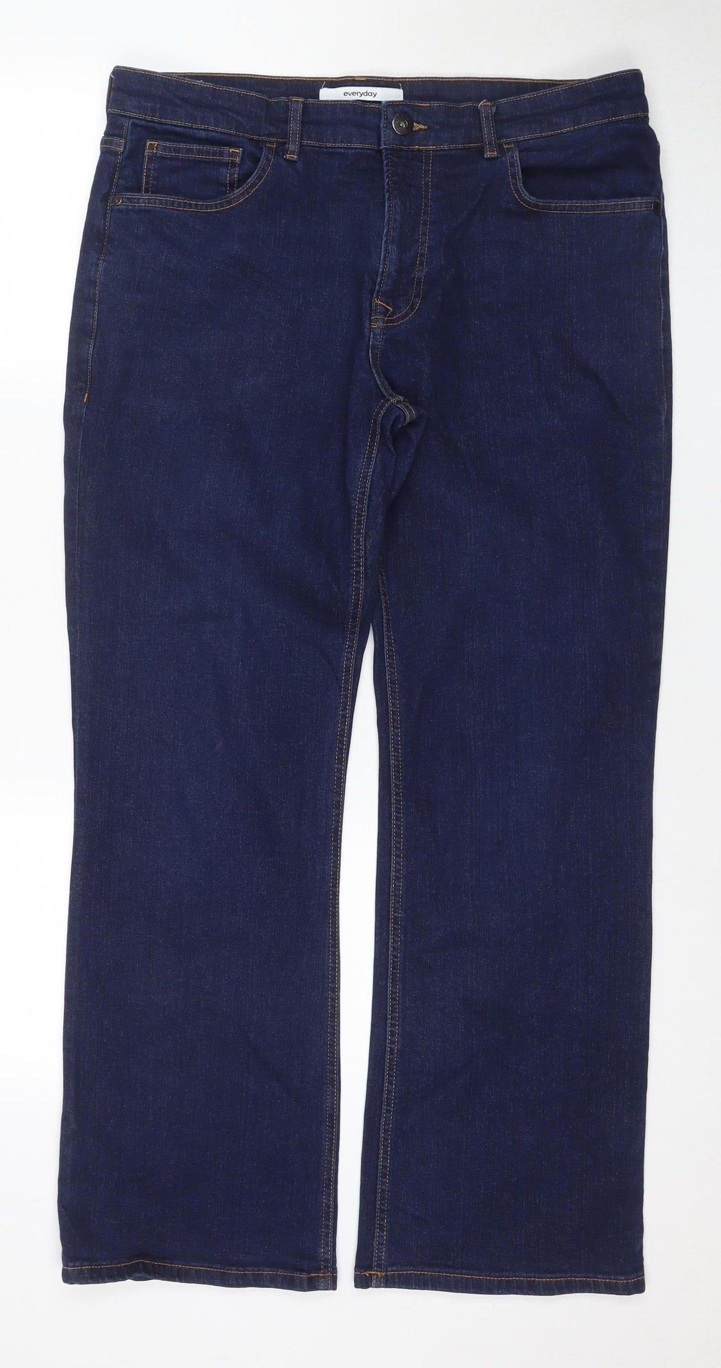 Everyday Men's Blue Straight Jeans 32 Short Regular Fit