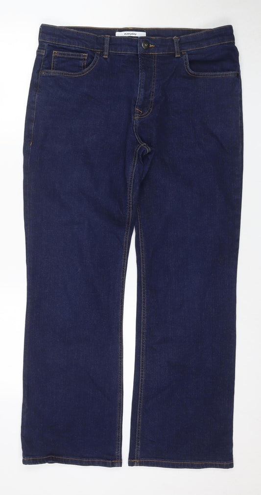 Everyday Men's Blue Straight Jeans 32 Short Regular Fit