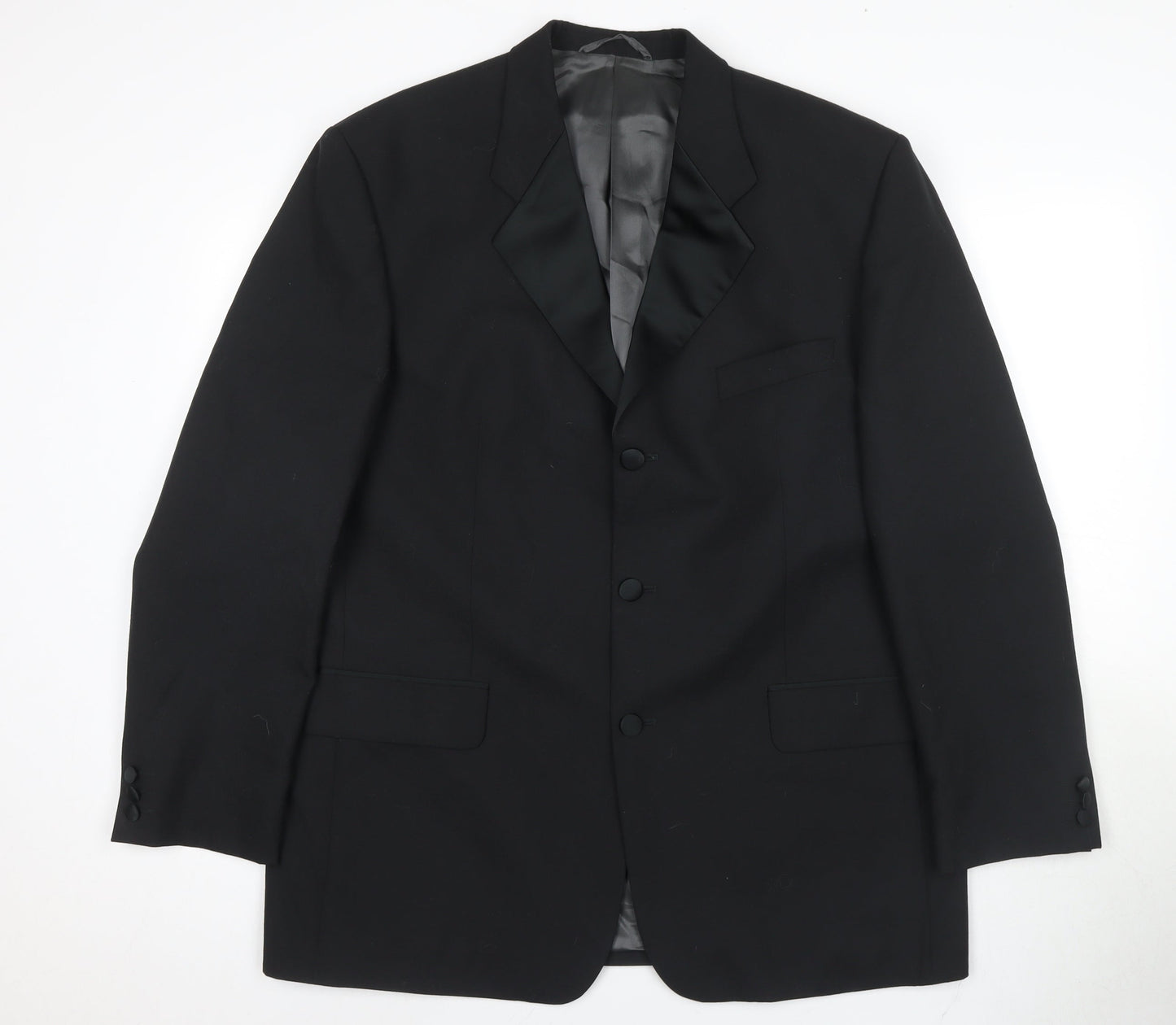 Mens UK Size 44 Fraser Regular Black Suit Tuxedo
