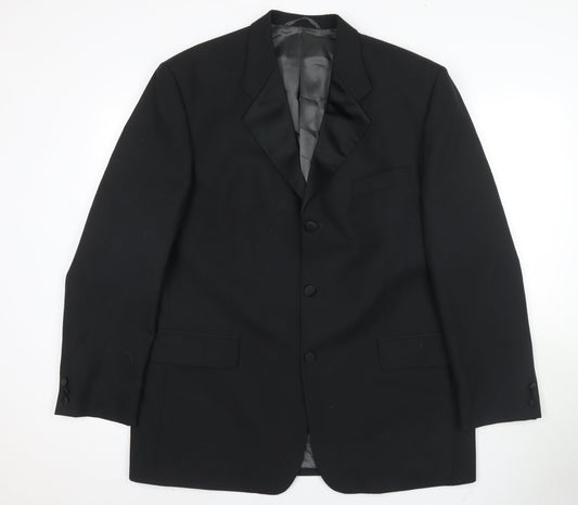 Mens UK Size 44 Fraser Regular Black Suit Tuxedo