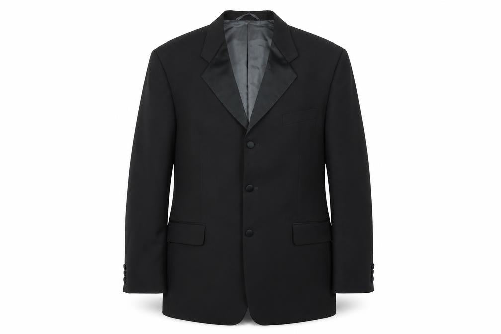 Mens UK Size 44 Fraser Regular Black Suit Tuxedo