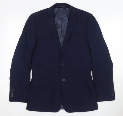 Marks and Spencer Blue Men's Regular Suit Jacket 36R