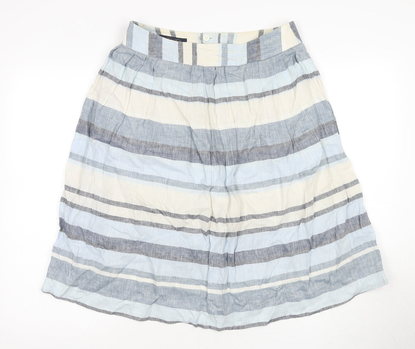 Brooks Brothers Women's Striped Linen A-Line Skirt, Size 8