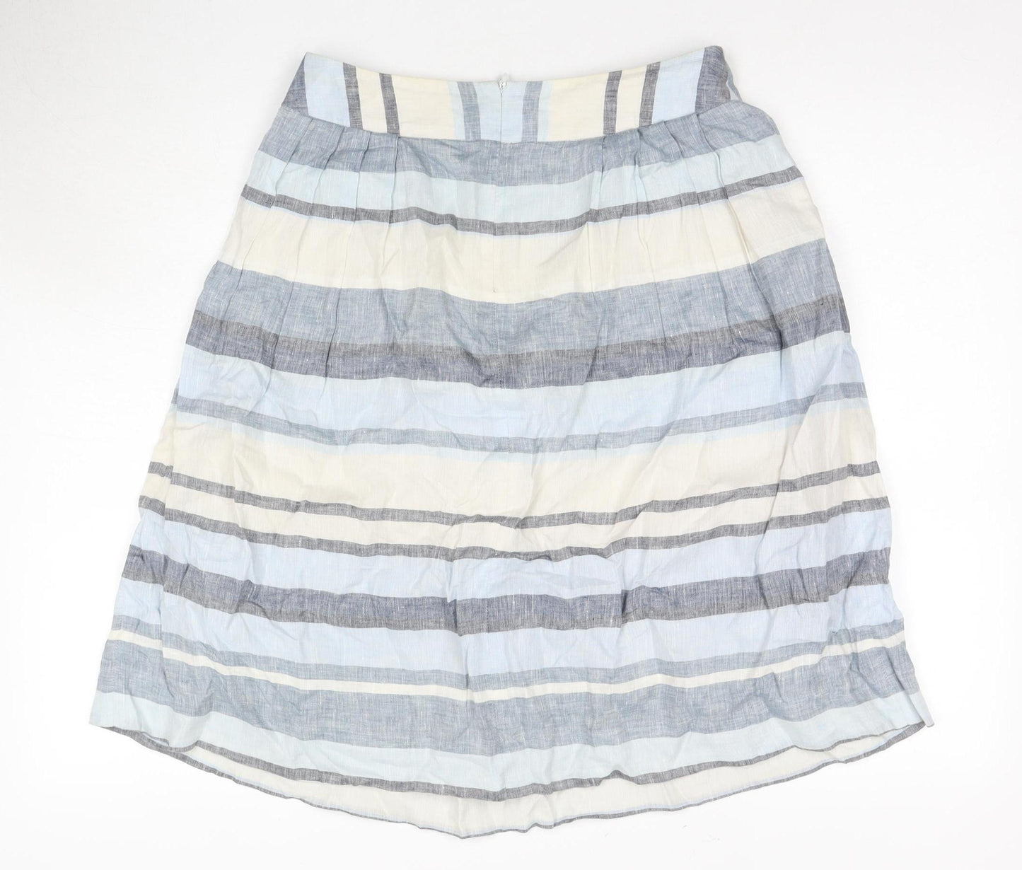 Brooks Brothers Women's Striped Linen A-Line Skirt, Size 8