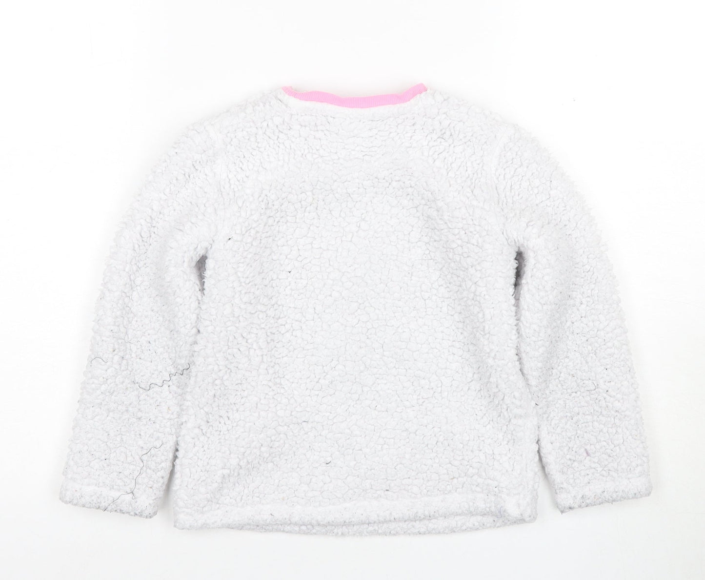 Disney Girls Minnie Mouse White Pyjama Top 5-6 Years Fleece
