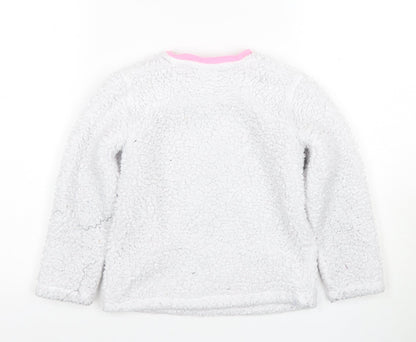 Disney Girls Minnie Mouse White Pyjama Top 5-6 Years Fleece
