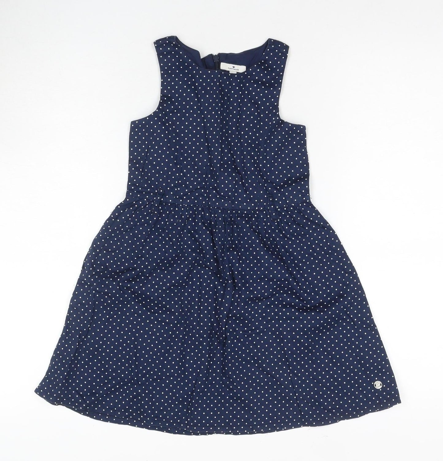 Tom Tailor Girls Blue Polka Dot Dress, Size 6, Fit & Flare