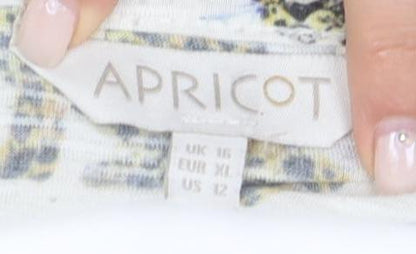 Womens UK Size XL Apricot White Basic T-Shirt