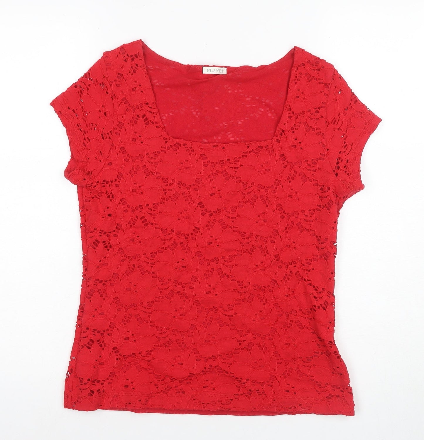Womens UK Size M Planet Red Camisole T-Shirt
