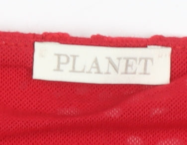 Womens UK Size M Planet Red Camisole T-Shirt