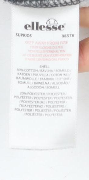 Brand and care label for Ellesse Grey girls’ pullover sweatshirt 8-9 years