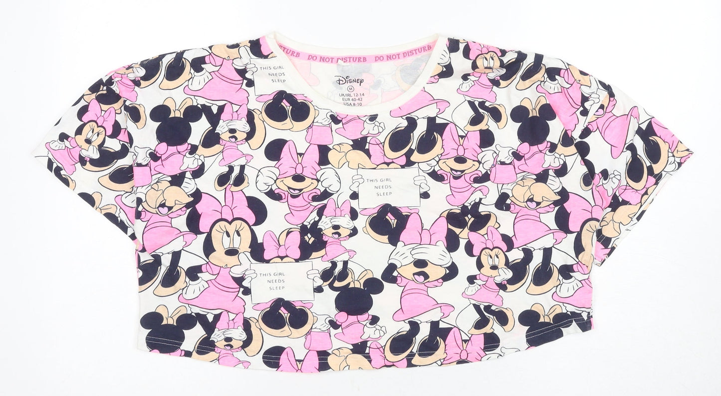 Disney Women's Pink Minnie Mouse Pyjama Top M