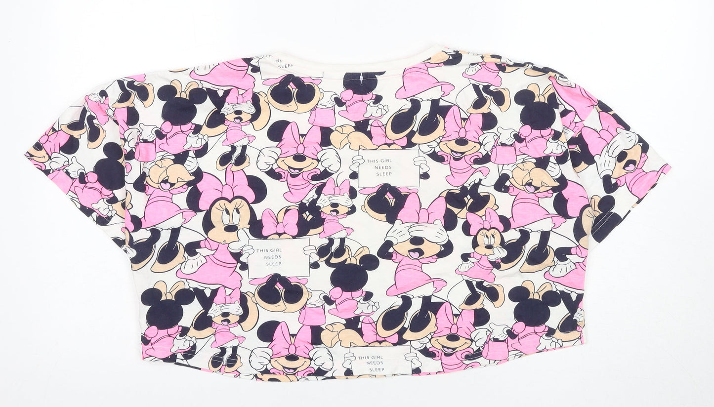 Disney Women's Pink Minnie Mouse Pyjama Top M