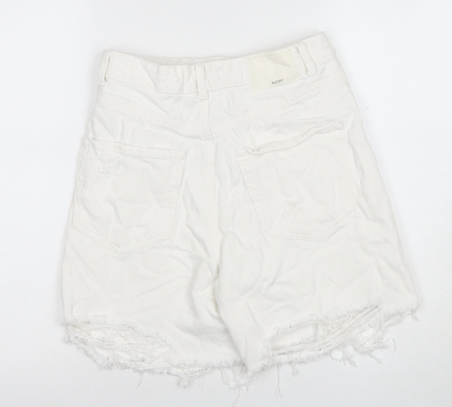Alcott Women's White Bermuda Denim Shorts - Size 8