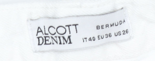 Alcott Women's White Bermuda Denim Shorts - Size 8