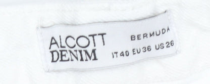 Alcott Women's White Bermuda Denim Shorts - Size 8