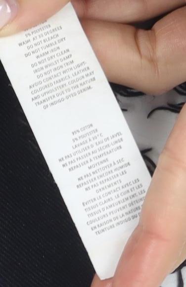 PRETTYLITTLETHING Women's Black Cut-Off Shorts Size 14