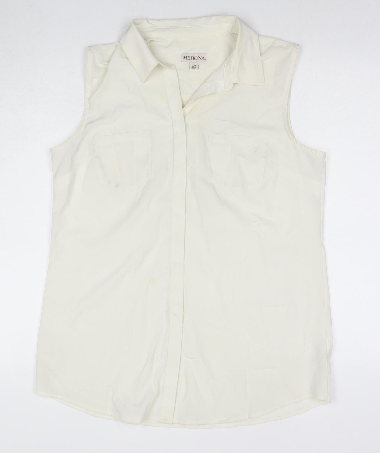 Womens UK Size L Merona Ivory Basic Blouse