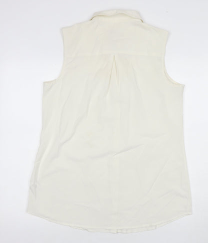 Womens UK Size L Merona Ivory Basic Blouse