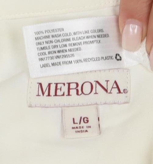 Womens UK Size L Merona Ivory Basic Blouse