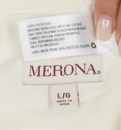 Womens UK Size L Merona Ivory Basic Blouse
