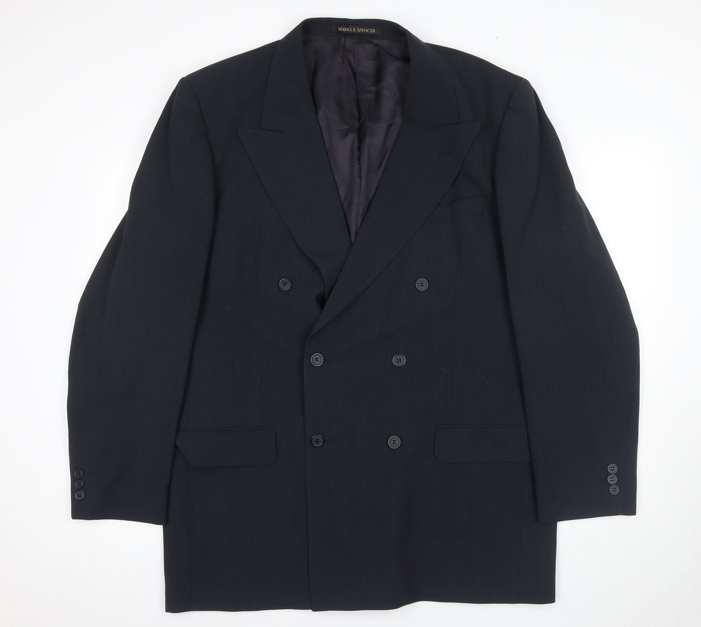 Mens UK Size 44 Marks and Spencer Regular Blue Suit Jacket
