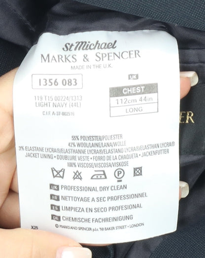 Mens UK Size 44 Marks and Spencer Regular Blue Suit Jacket