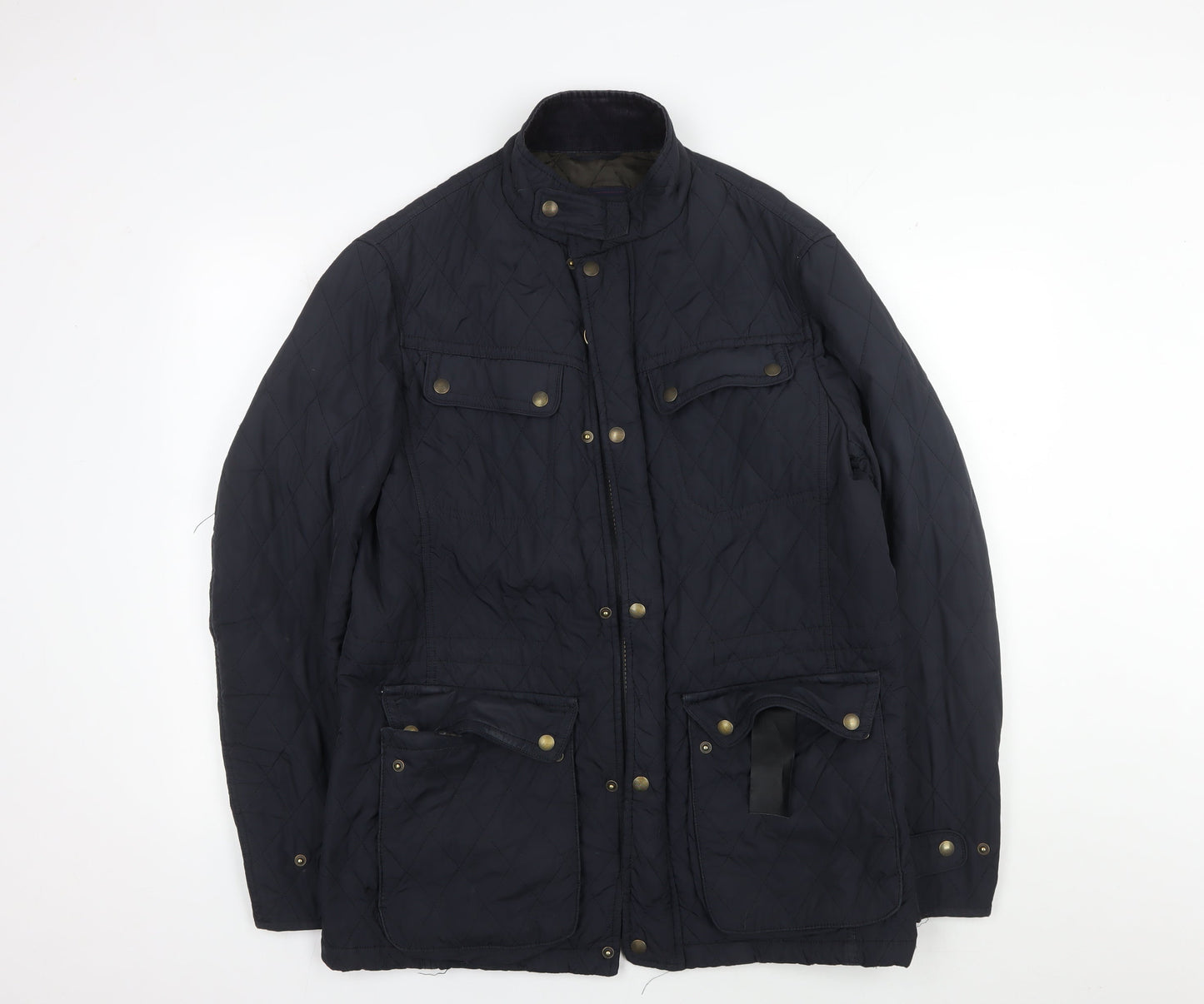 Mens UK Size M Blue Harbour Black Quilted Coat