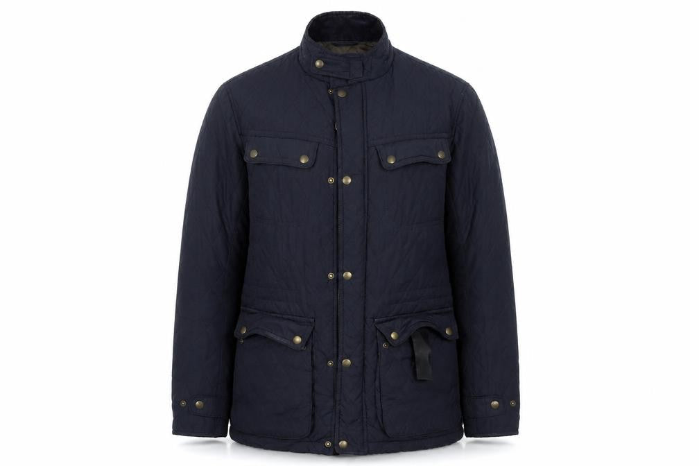 Mens UK Size M Blue Harbour Black Quilted Coat