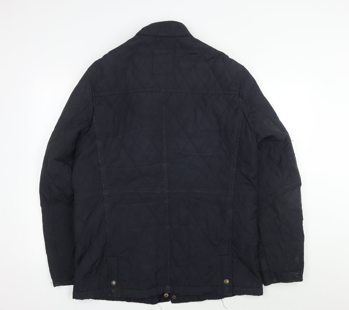 Mens UK Size M Blue Harbour Black Quilted Coat