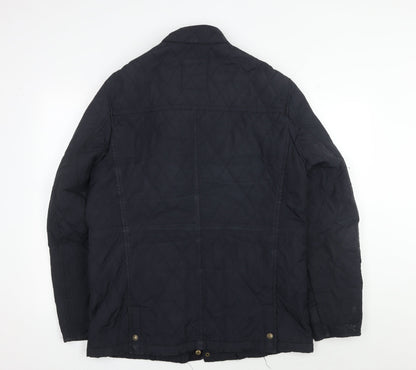 Mens UK Size M Blue Harbour Black Quilted Coat