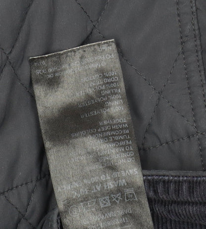 Mens UK Size M Blue Harbour Black Quilted Coat