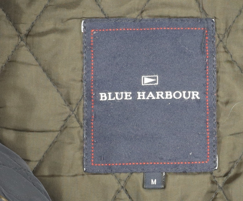 Mens UK Size M Blue Harbour Black Quilted Coat