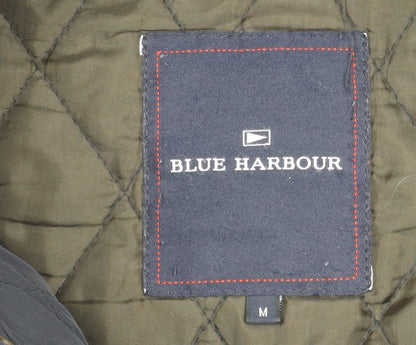 Mens UK Size M Blue Harbour Black Quilted Coat