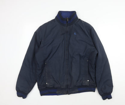 Mens UK Size L Parx Blue Bomber Jacket