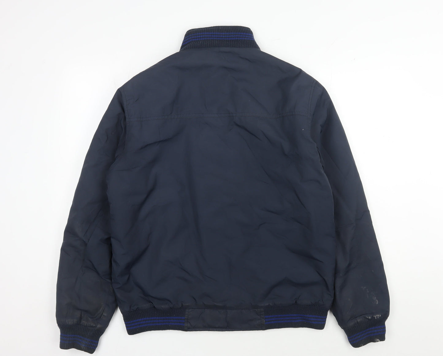 Mens UK Size L Parx Blue Bomber Jacket