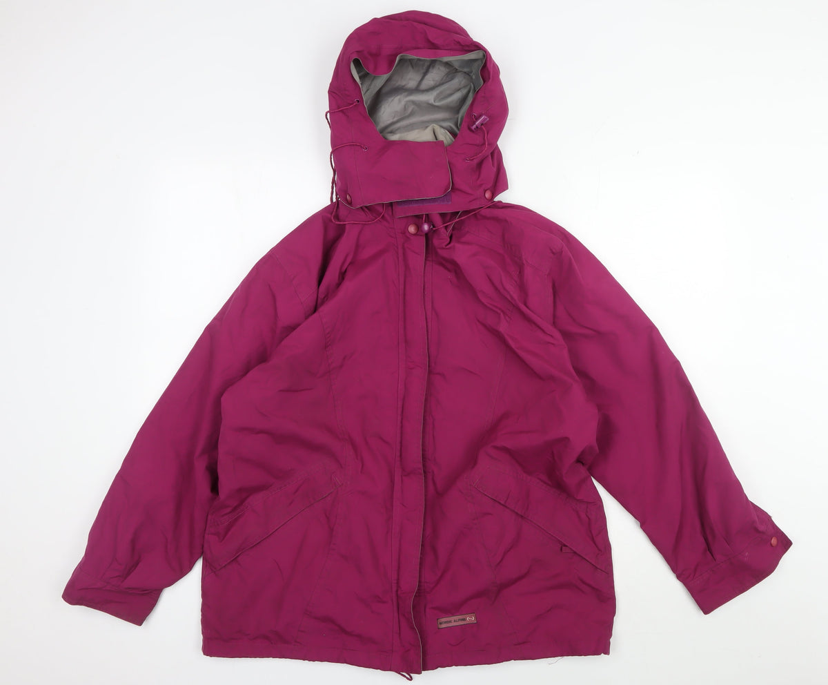 Nordic Alpine Women's Pink Parka Jacket M, Waterproof