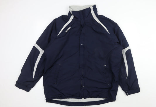 Mens UK Size L Errea Blue Windbreaker Coat