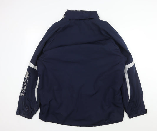 Mens UK Size L Errea Blue Windbreaker Coat