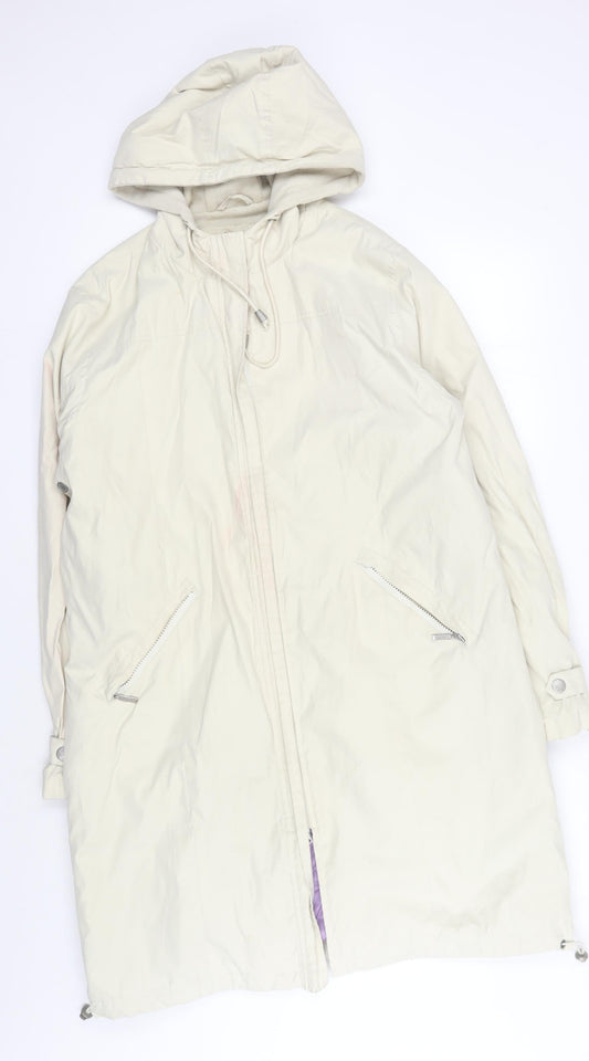 Per Una Women's Ivory Parka Coat Size 10