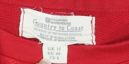 Mountain Warehouse Women's Red Long Sleeve Cotton Top