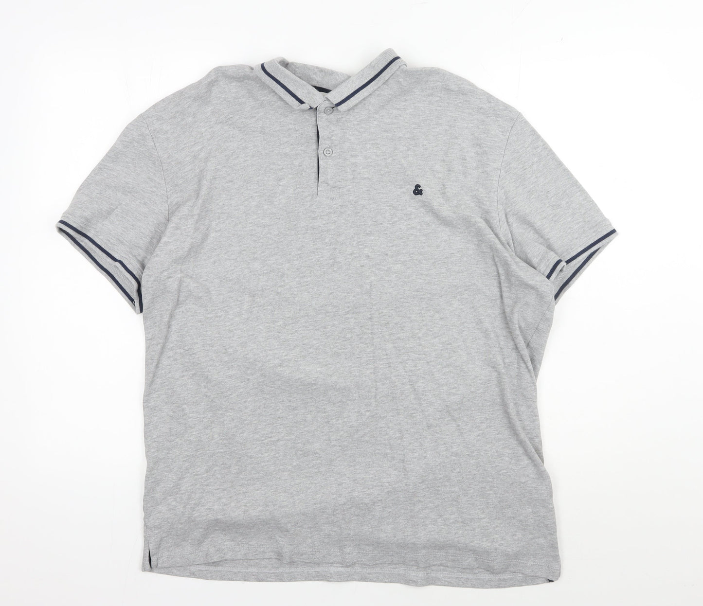 Jack & Jones Men's Grey 2XL Polo Shirt