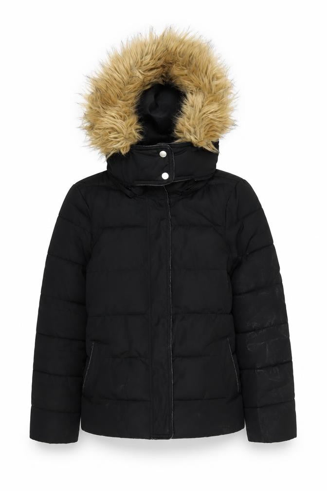 Womens UK Size 8 Warehouse Black Puffer Jacket