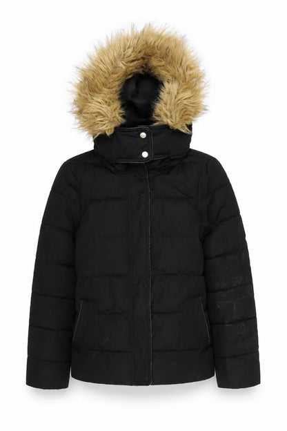 Womens UK Size 8 Warehouse Black Puffer Jacket